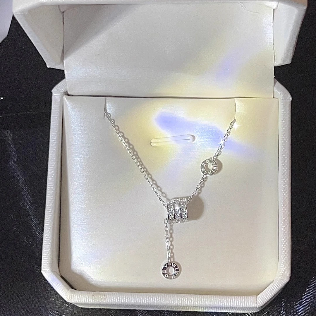 坠链均925银 S925气质轻奢银流苏小蛮腰项链2025年新款小众情侣款