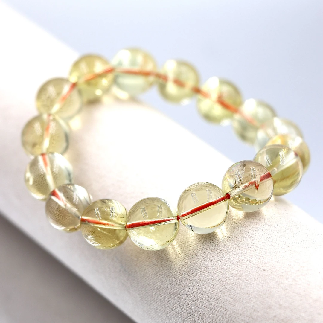 天然透体巴西黄水晶单圈手串（微冰层）S3201-尺寸可选-多样性发一