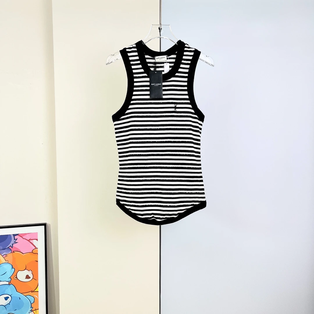 全新未使用 YSL/圣罗兰 背心上衣/码/Xsps10171