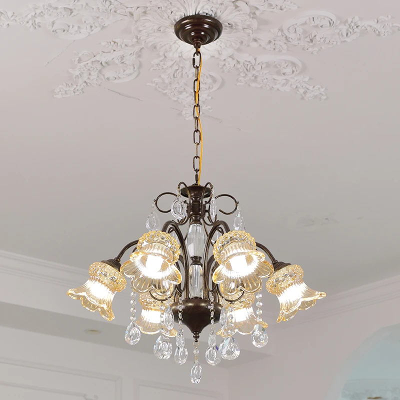 颂莱灯饰 法式复古吊灯 客厅吊灯餐厅灯 复古做旧工艺