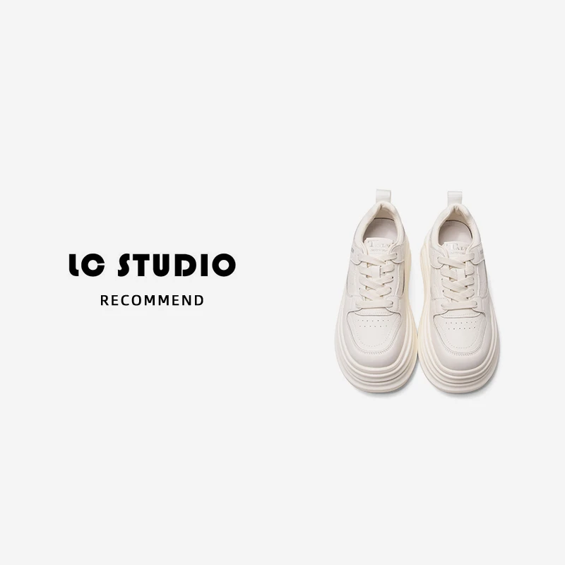 【老曹说鞋】厚底增高小白鞋女春秋系带小个子运动韩版休闲百搭板鞋