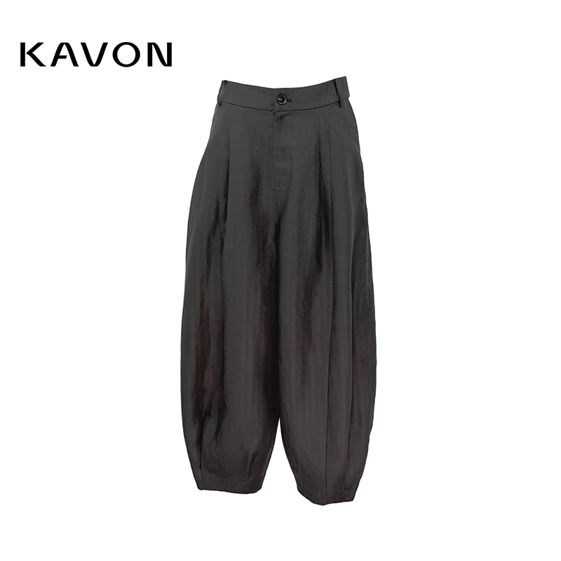 【妍妍专属】气质萝卜灯笼裤休闲女款芒果高腰显瘦简约KN3H808HE