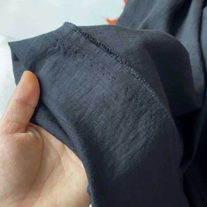 天丝（莱赛尔纤维）黑色棉麻2米