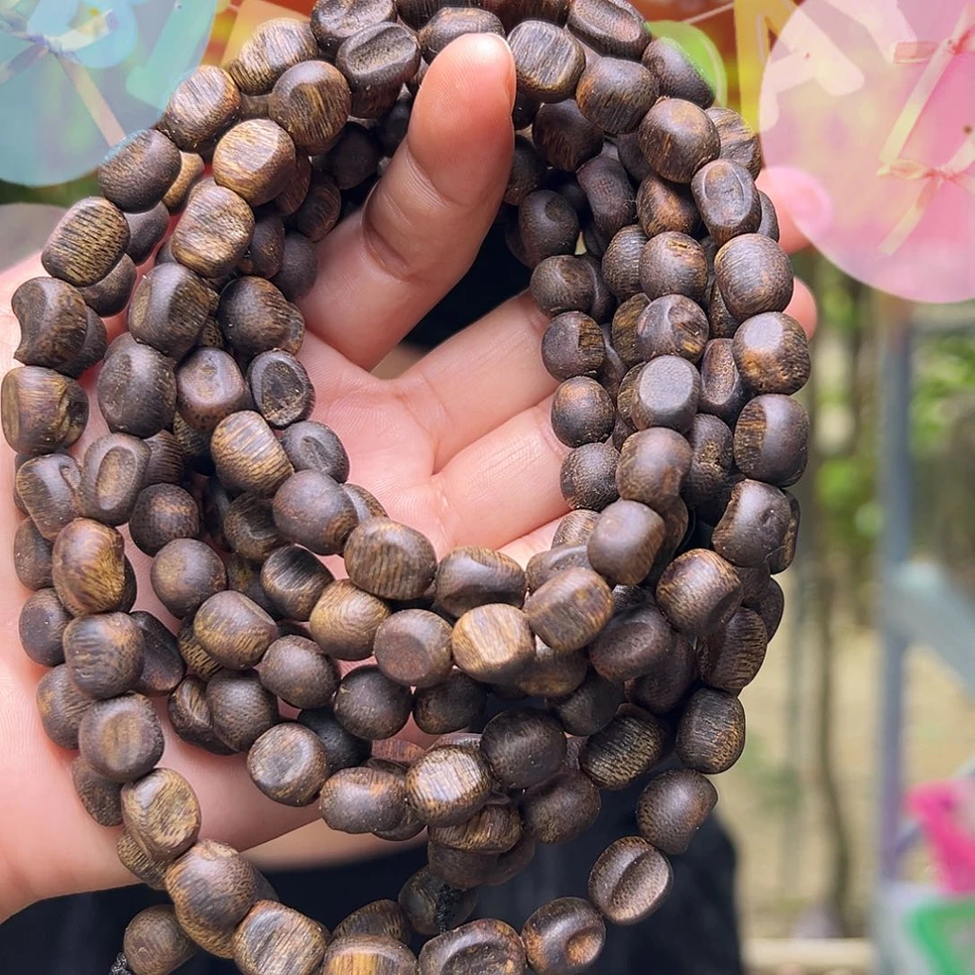 沉香手串海南高山老树虎斑紫奇沉水一代母树料多样性发其一37克➕