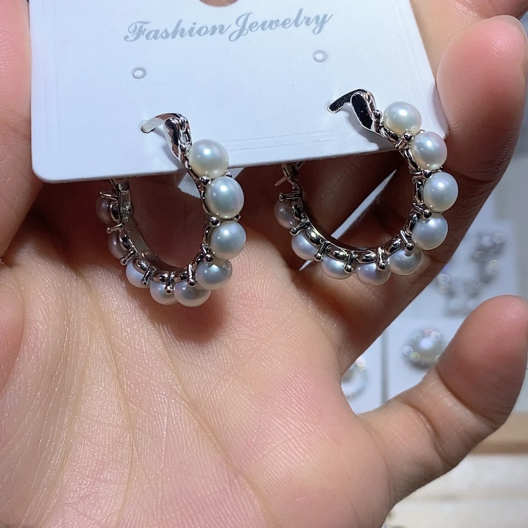 未镶嵌淡水珍珠耳饰