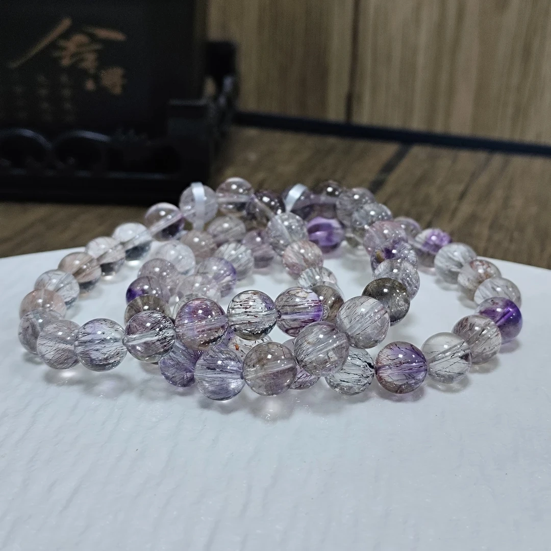 【书记甄选】天然仙女超七单圈手链 多样性发一件 约9mm 1908BB