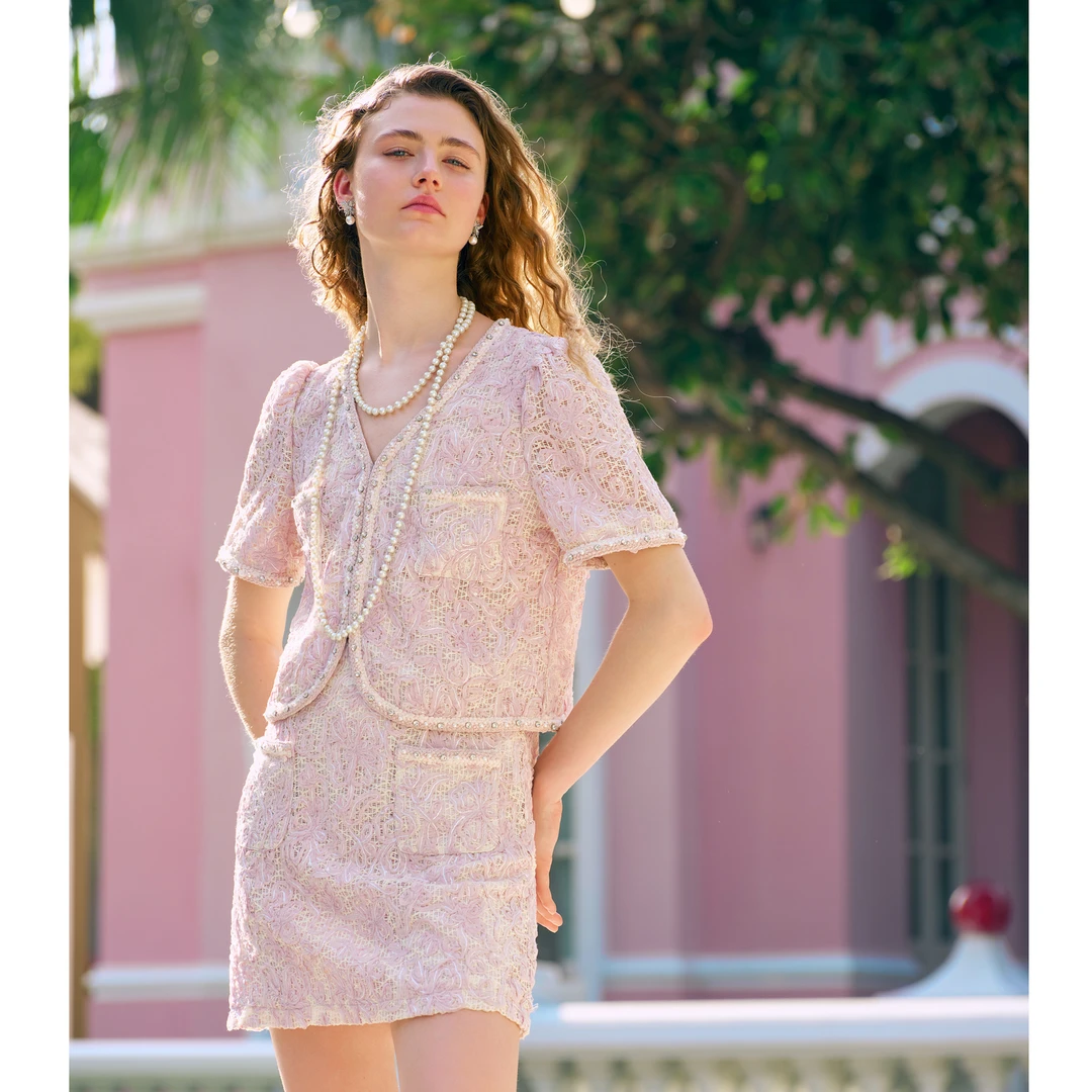 MISSCOCOON可可尼千金玛德琳小香风套装女2025夏季新款开衫半裙