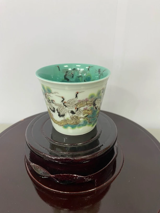 F010松鹤图茶杯一个