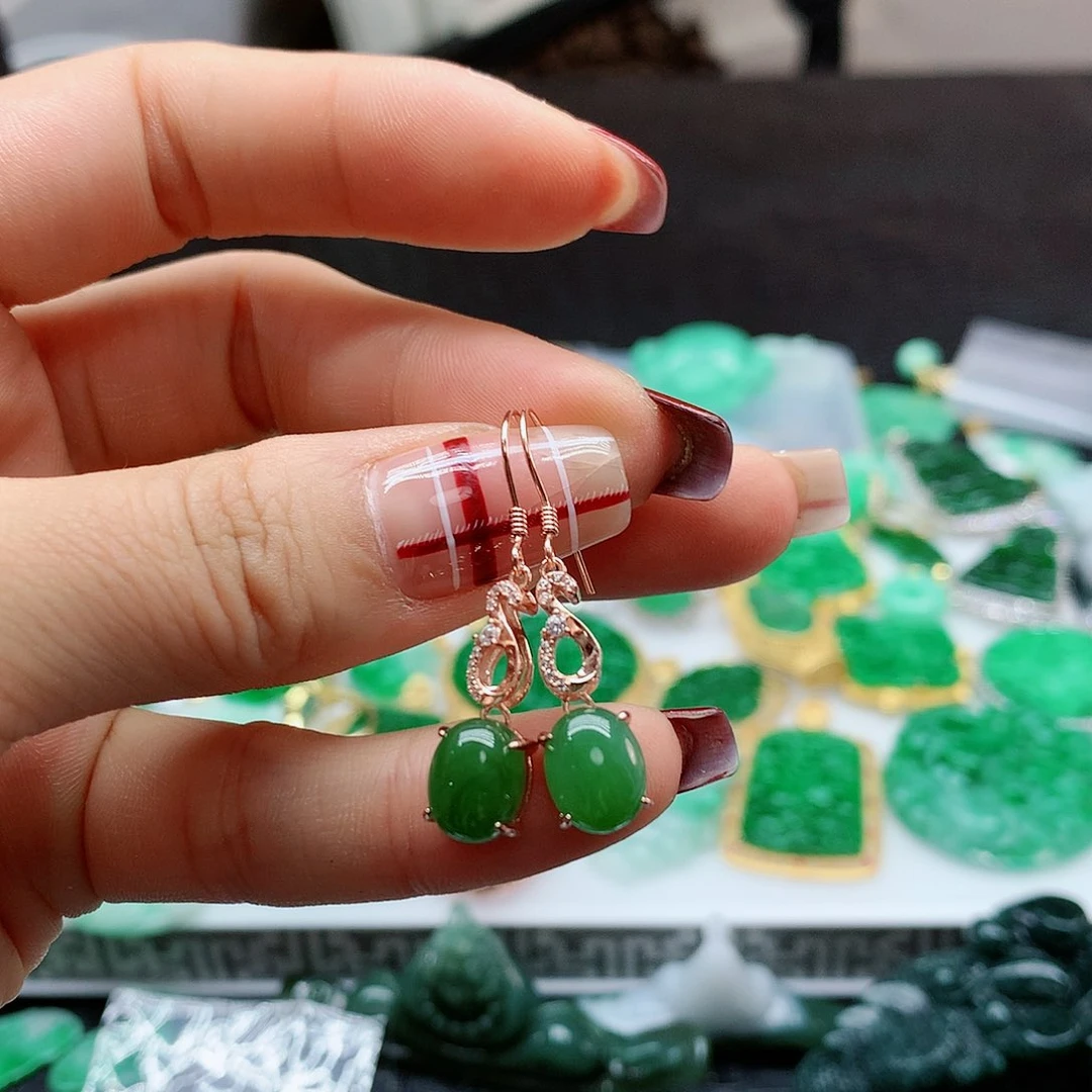 【闪购商品】翡翠耳饰未镶嵌，