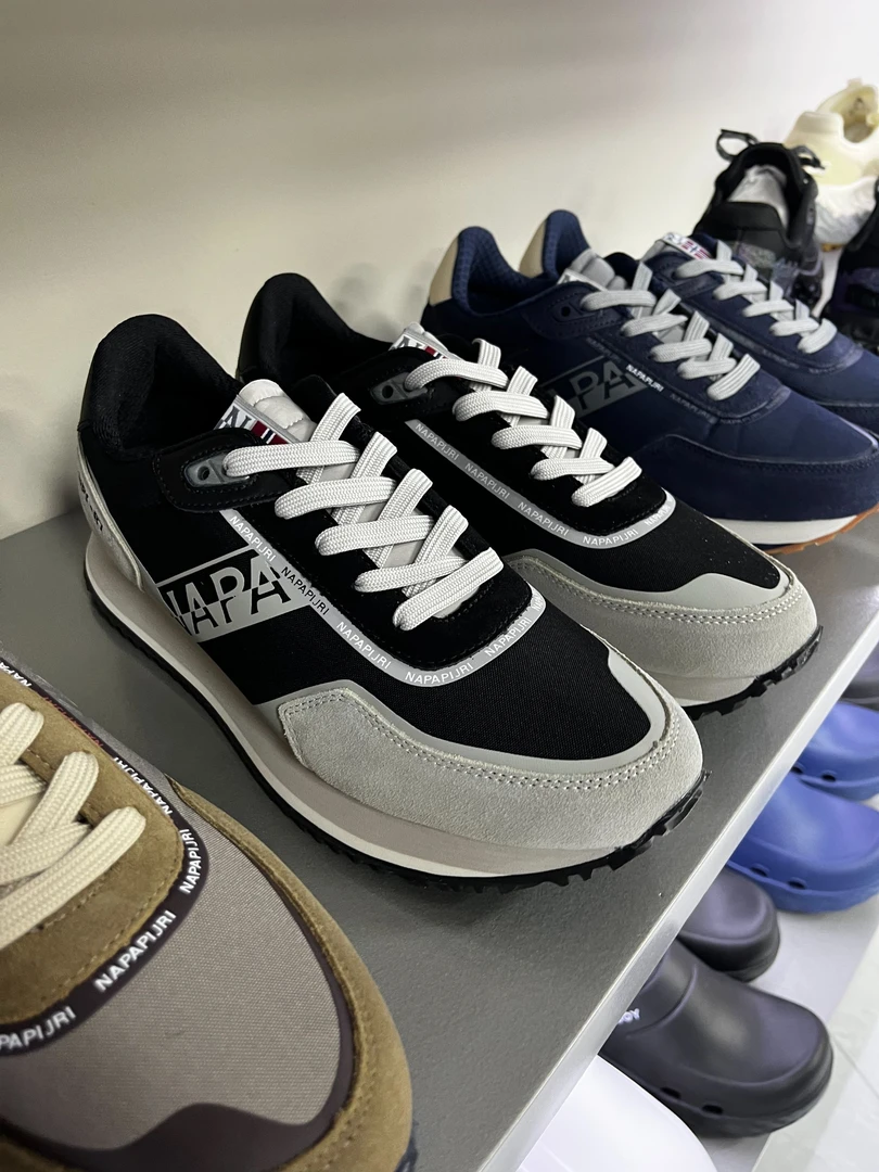 美式翻毛皮拼接网面拼色设计休闲日常阿甘鞋 CA-1125