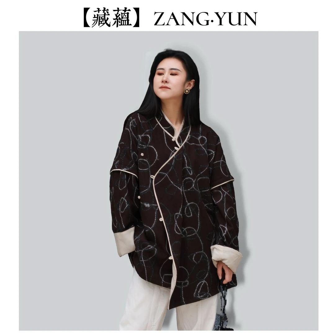 25新款藏式羊毛外套款复古民族风外套绣花宽松小众中长款羊毛外套