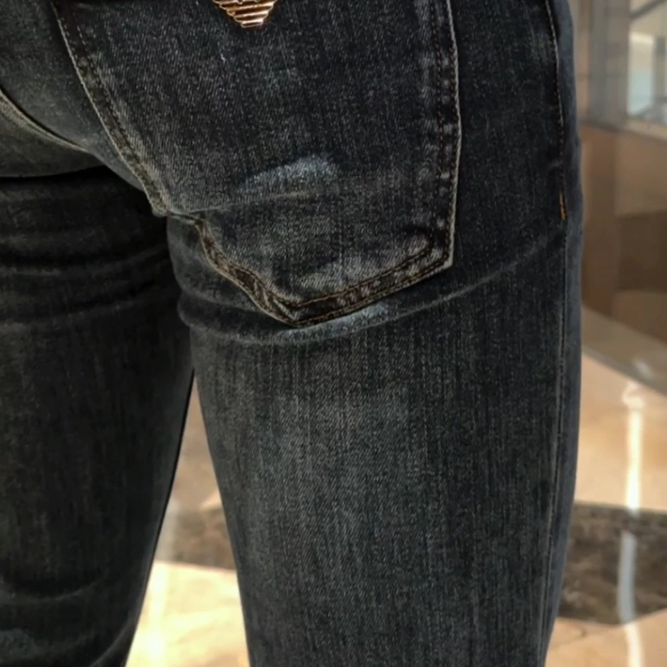 秋冬新款男牛仔裤子蓝色中腰百搭修身显瘦水洗时尚小脚裤长裤