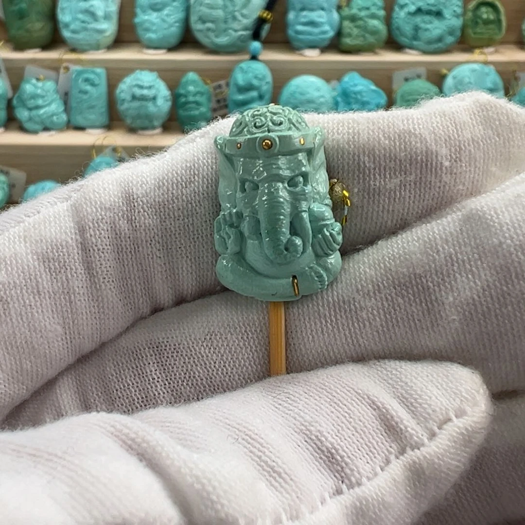 未镶嵌绿松石象神 13.2mm