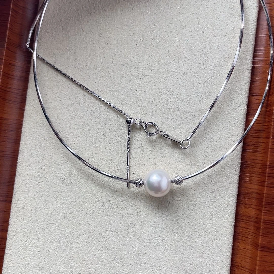 银S925镶嵌吊坠(赠链)海水珍珠