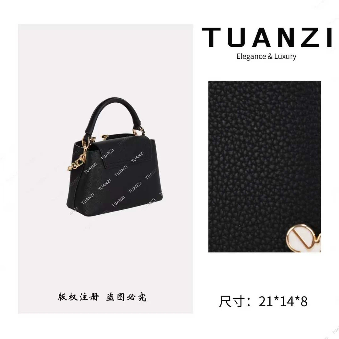 TUANZI『Capucines』马户家秋冬新款手提腋下包 GQ-9028-黑色