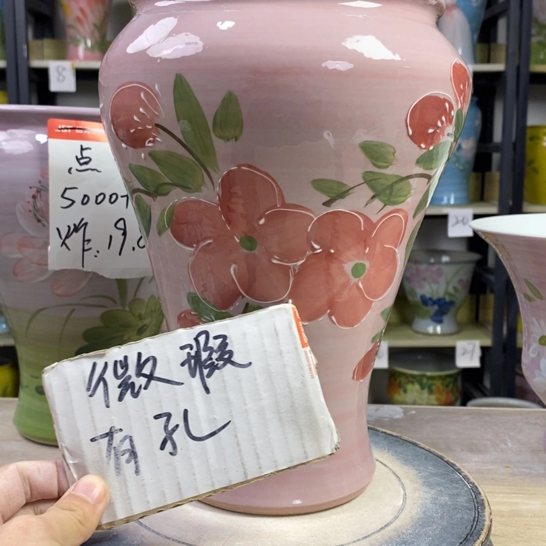 景德镇手工手绘陶瓷花盆
