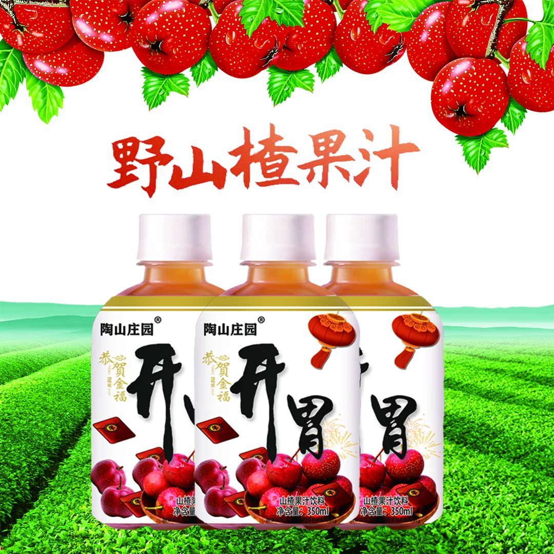开胃山楂汁饮料酸甜可口清爽解腻四季常备饮品