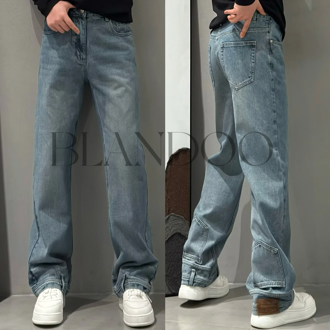 BLANDOO “年末福利” 经典百搭美式直筒牛仔裤5863