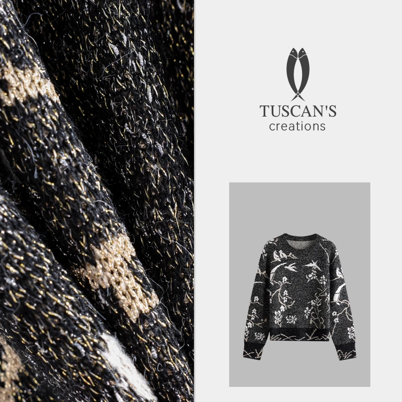 TUSCAN'S CREATIONS 秋冬新款百搭女士小香风长袖套头毛织衫时代