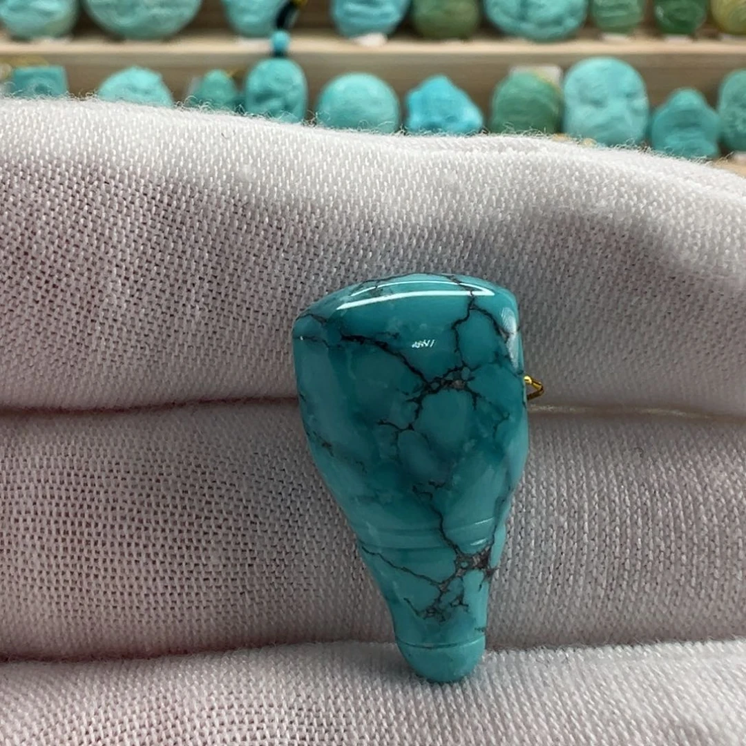 未镶嵌绿松石三通12.2mm