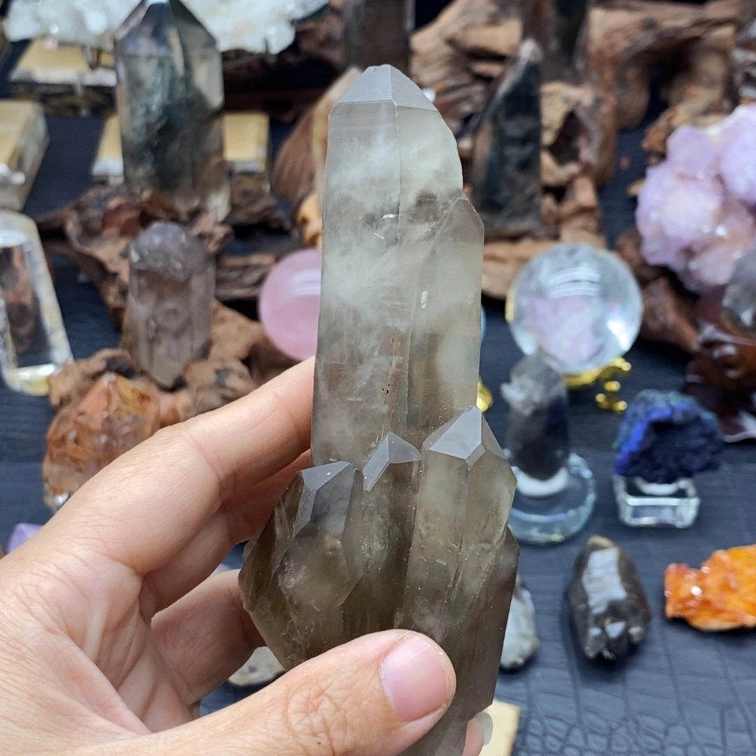 石材茶水晶原石t23