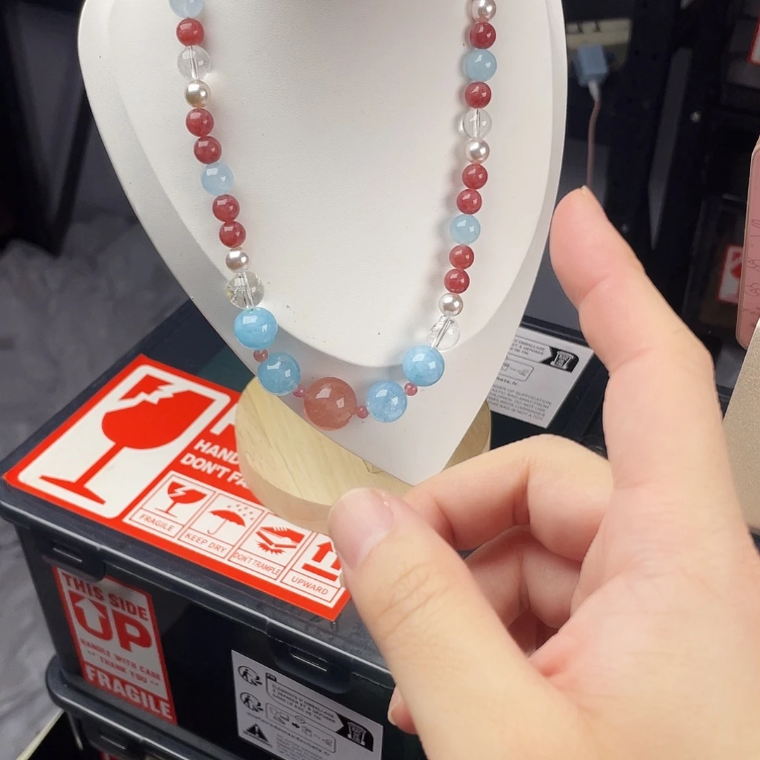 水晶银S925镀金镶嵌手串