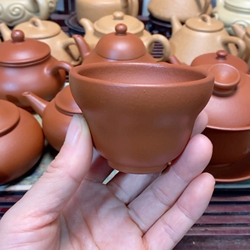 【闪购商品】紫砂茶壶朱泥半手工主人杯