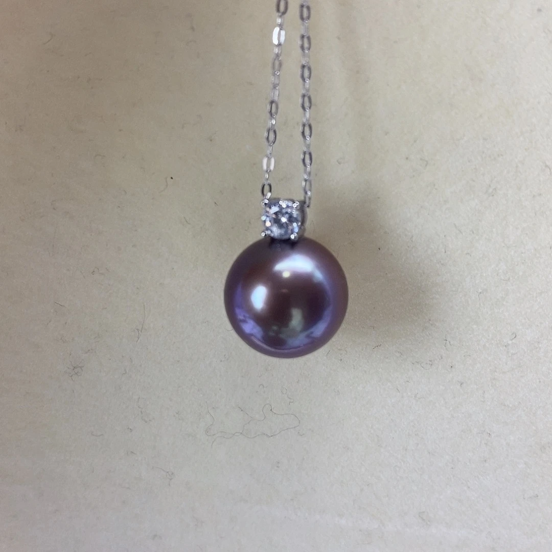 淡水珍珠吊坠(赠链)银S925镶嵌