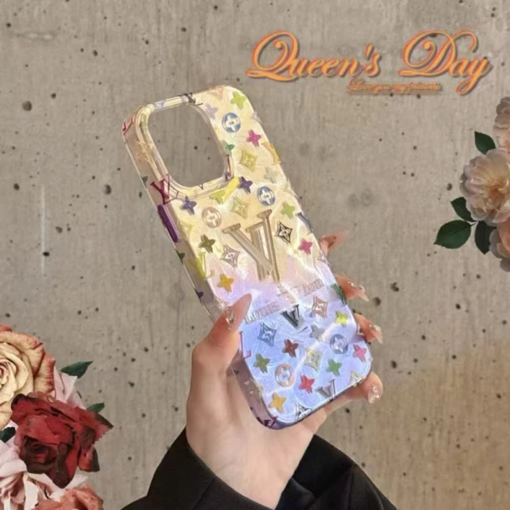 适用苹果多款机型羽纱风格高级时尚防摔手机壳可爱全包透明创意