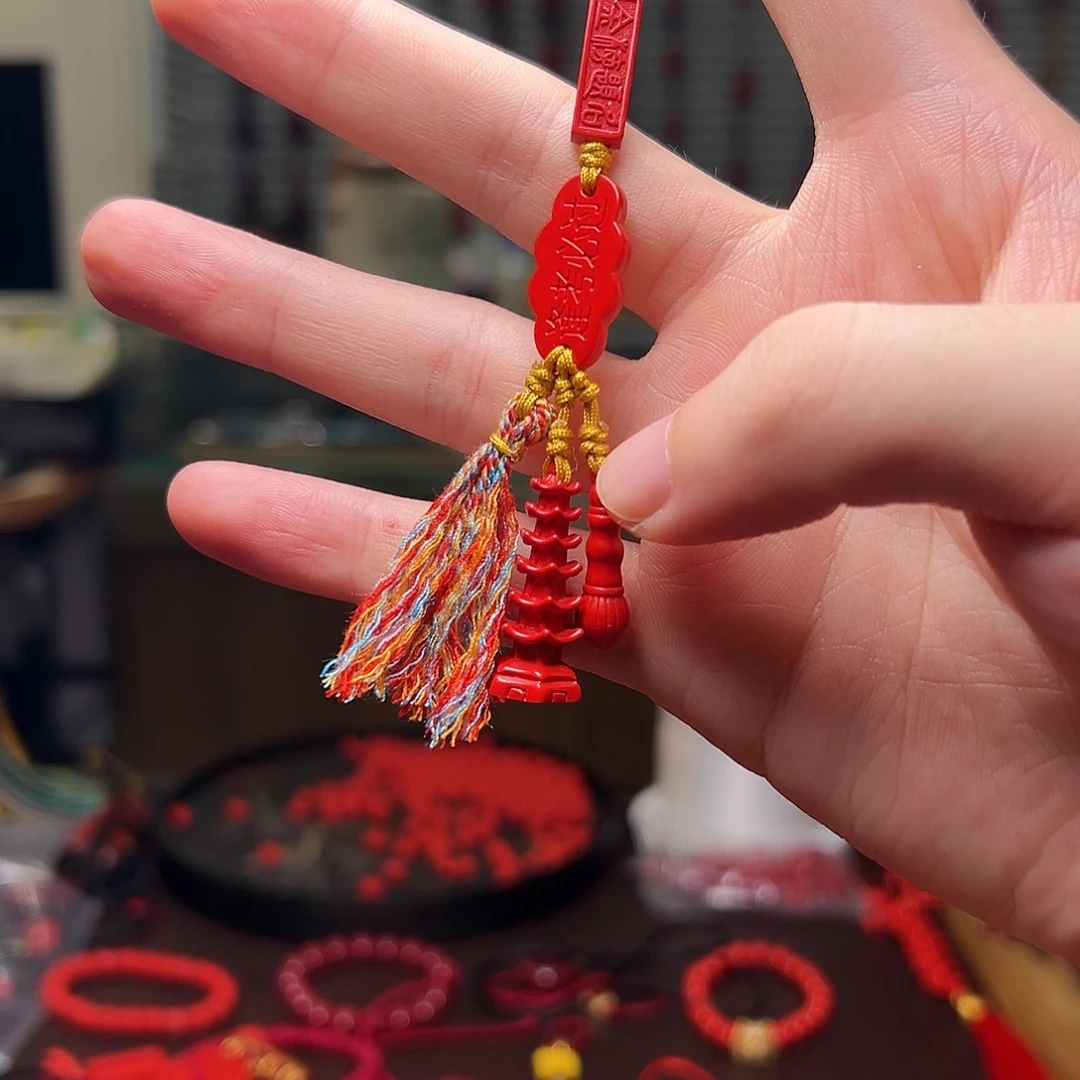天然辰砂朱砂挂件