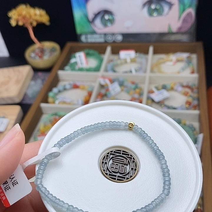翡翠未镶嵌手串卡3.5mm 15