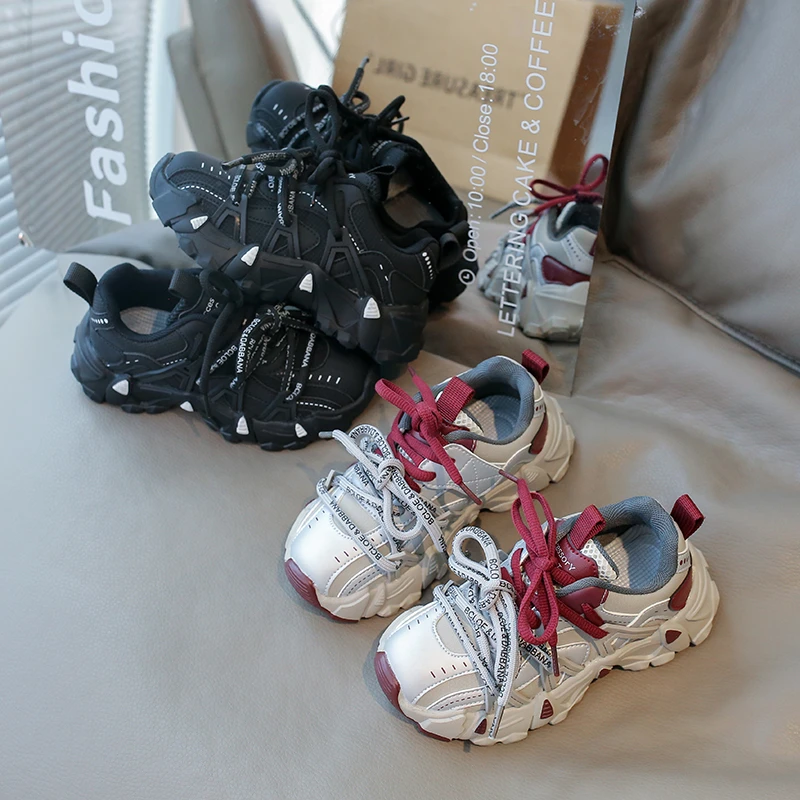 儿童鞋子春秋新款女童潮牌休闲百搭运动鞋中大童老爹鞋男孩跑步鞋