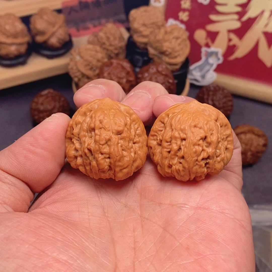 把件文玩核桃走色快速系列34尺平谷凹底