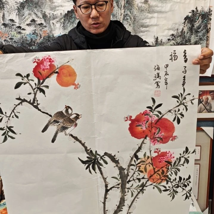 国画贾海瑞老师现场定制