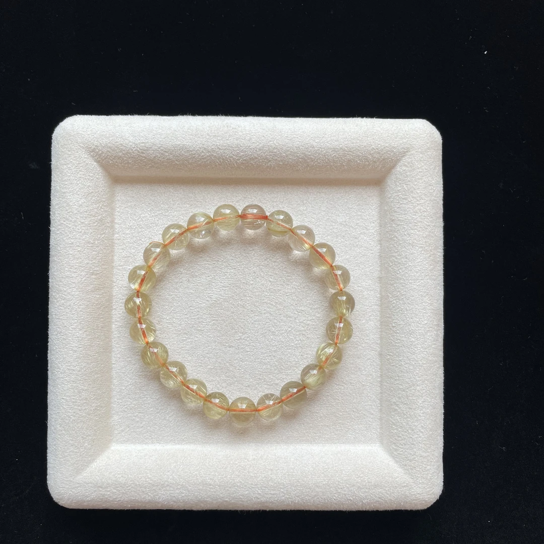 天然金发晶水晶手串7-11mm