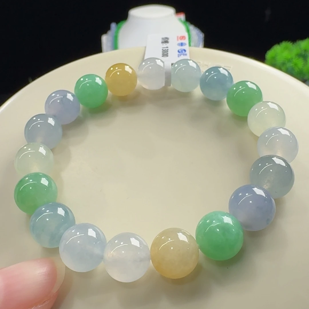 翡翠未镶嵌手链多宝单圈卡10mm