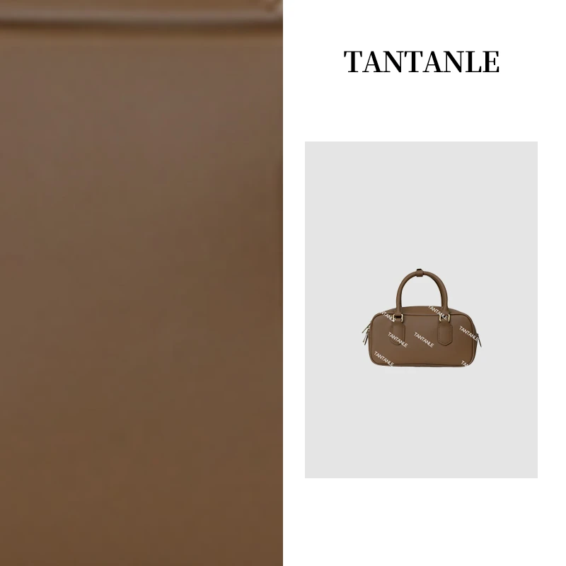 高定单肩斜跨时尚百搭轻奢休闲潮流女包棕色