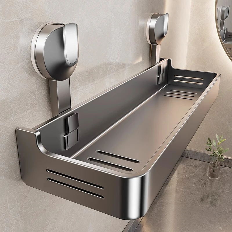 浴室置物架免打孔可拆卸吸盘收纳架淋浴房收纳篮壁挂式洗漱台架子