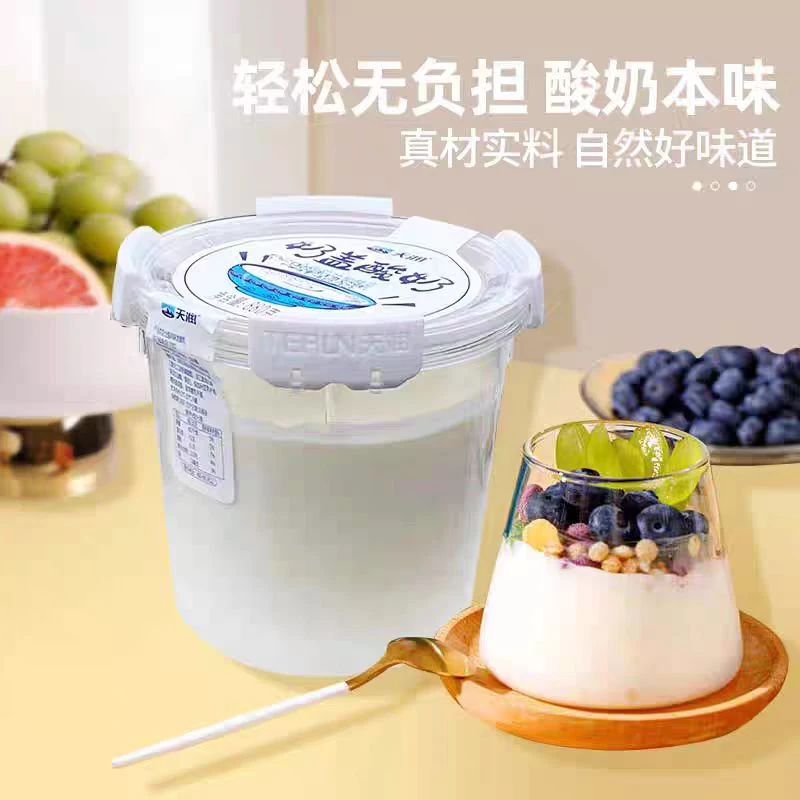 天润【奶盖】酸奶圆桶880g