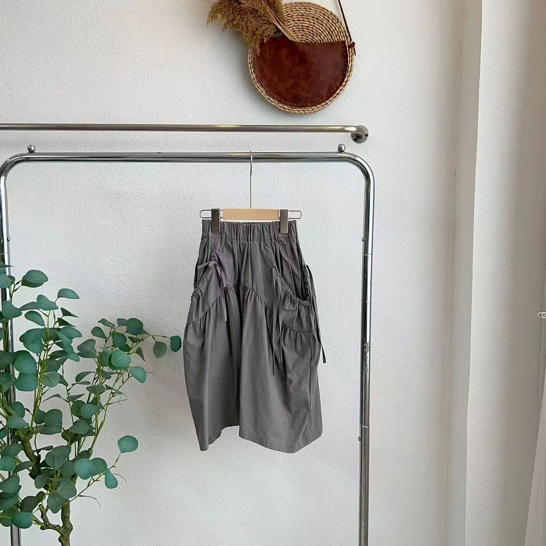 7071锁灰色休闲半裙