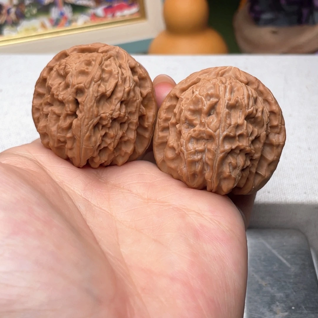 把件文玩核桃三角白01号38尺