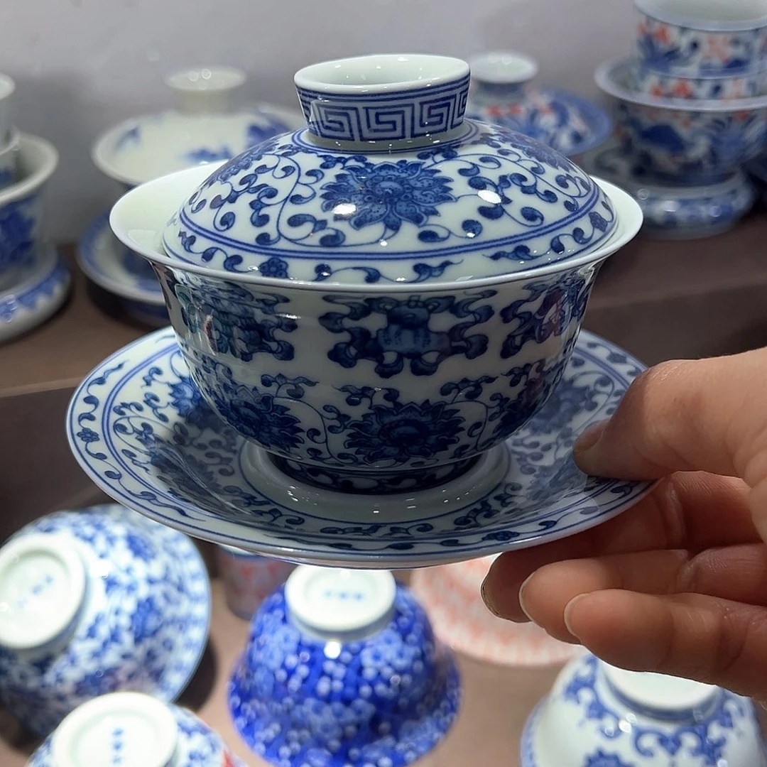 盖碗全场七景德镇的早高峰上都是