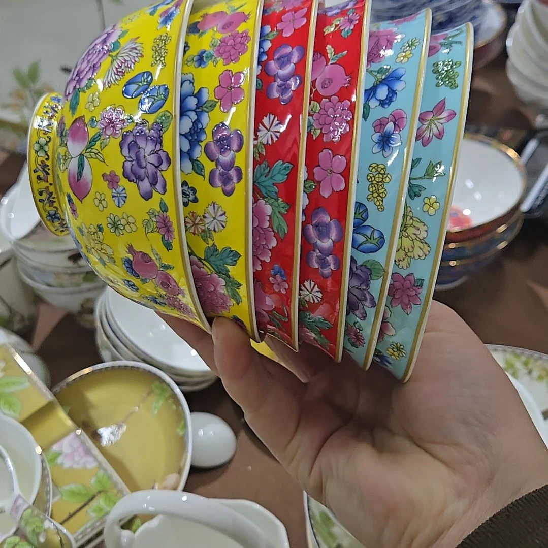 碗微瑕珐琅彩万花4.5寸6个6666666