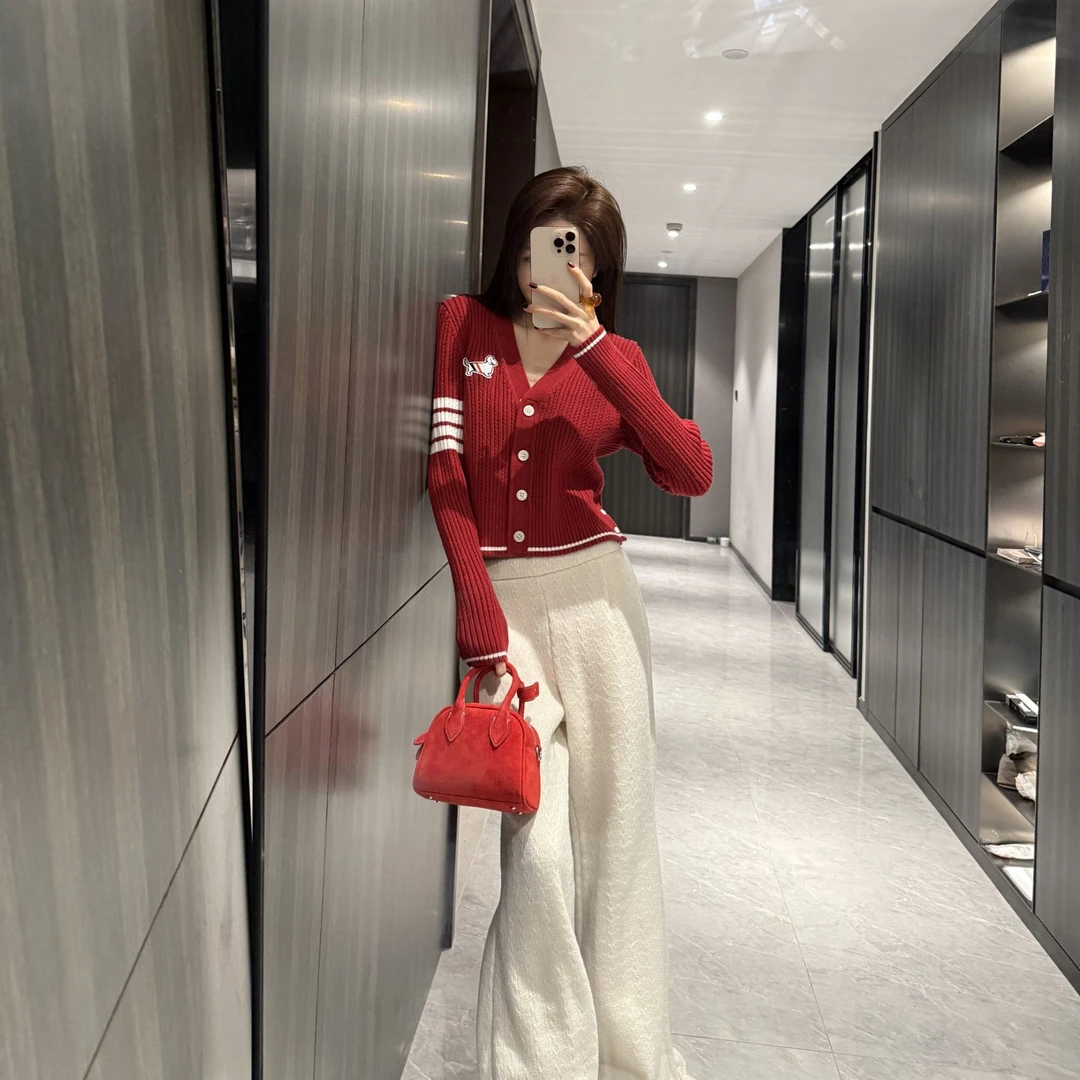 【伊顿公学】圣诞装备针织开衫四条杠经典显白阿玲同款