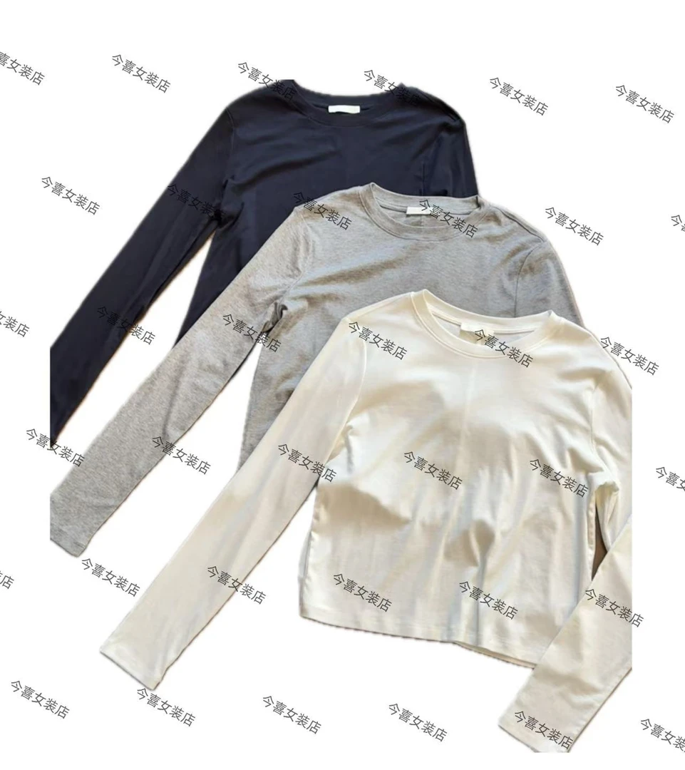 Jing Xi【莱赛尔百搭长袖】圆领休闲简约显瘦时尚上衣