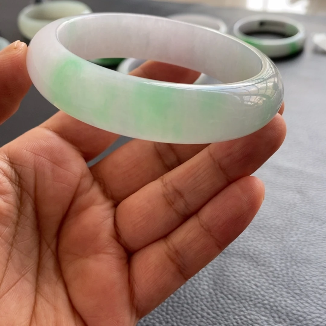 ～***舞未镶嵌手镯翡翠天然翡翠手镯