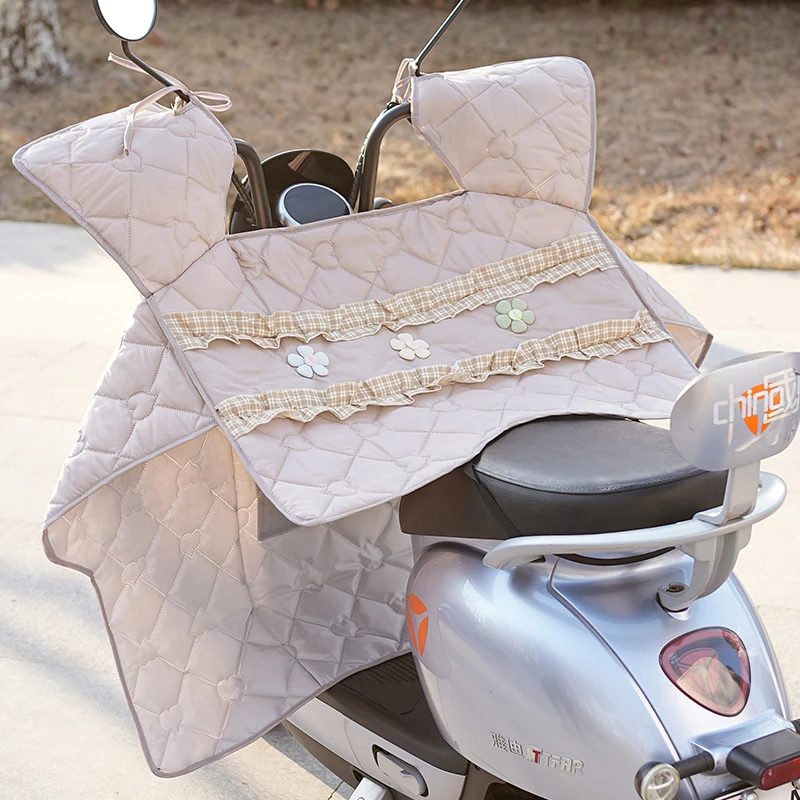 电动车挡风被夏季防晒防水防走光透气骑行防风防紫外线春夏