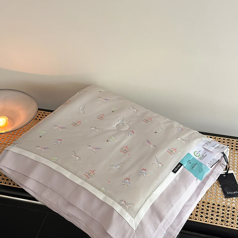 法式轻奢小碎花莱赛尔天丝夏凉被双人空调被