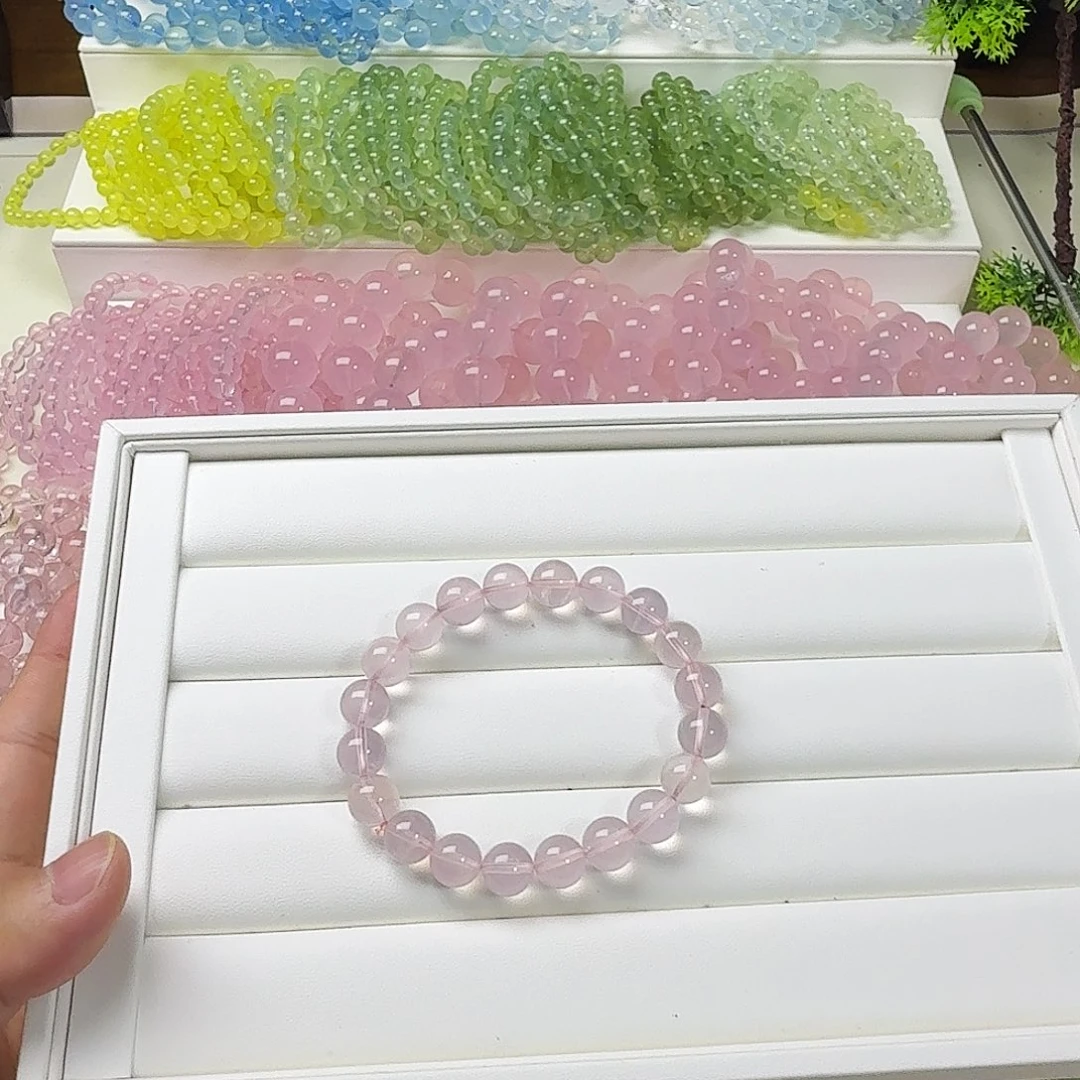 小***鹿水晶未镶嵌手串莫粉10咪拍十次合一单 不带证书