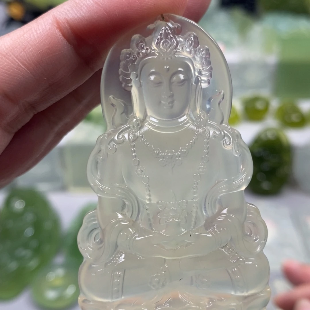 蛇纹石玉未镶嵌颈饰